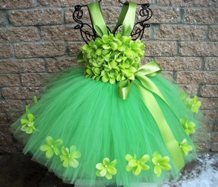 Floral Tape Green - Ragazze Verde Petali Tutu Dei Capretti
