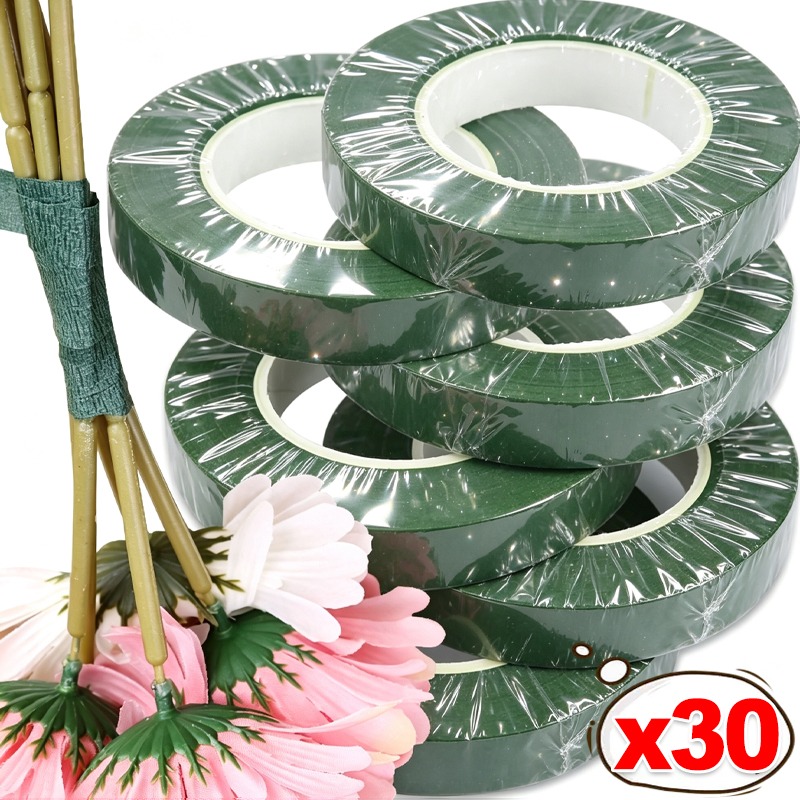 Floral Tape Green - Nastro Adesivo per Giardinaggio 30/1x, Verde,
